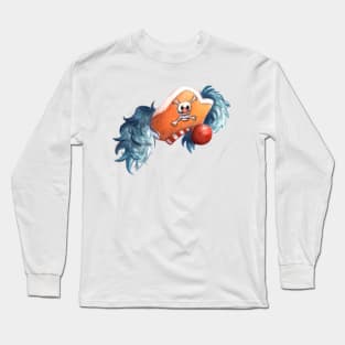 Bagy One Piece Hat and Nose Watercolour design Long Sleeve T-Shirt